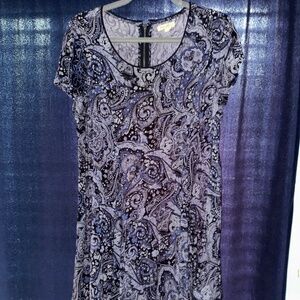 Paisley Blue Shift Dress